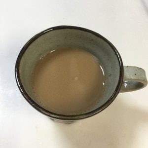 豆乳で　紅茶ラテ